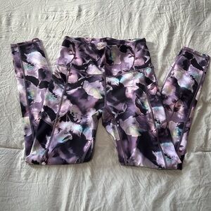 GAIAM Purple Printed Workout Leggings